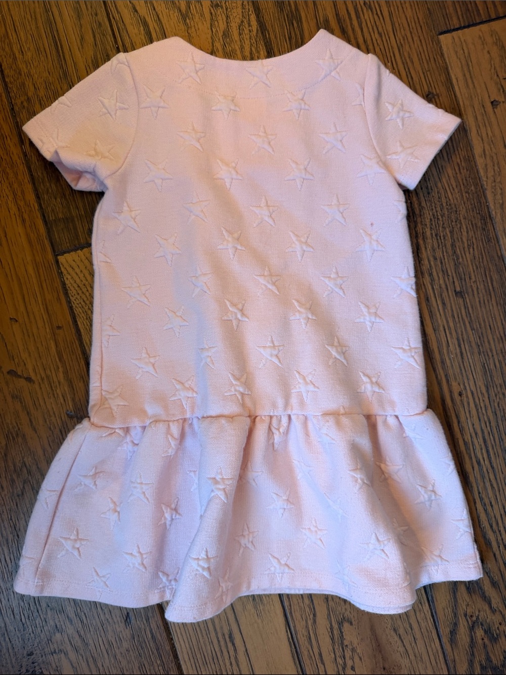 Gymboree Light Pink Star Textured Drop-Waist Dress